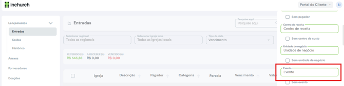 estorno eventos 2